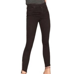 Mother Denim The Stunner Double Zip Ankle Step Fray